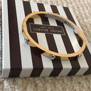 Henri Bendel Gold Rivet Bangle